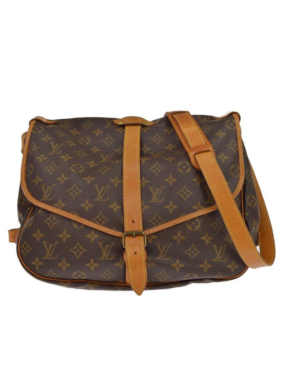 Louis Vuitton Saumur Handbag Canvas 35 #341356L89B